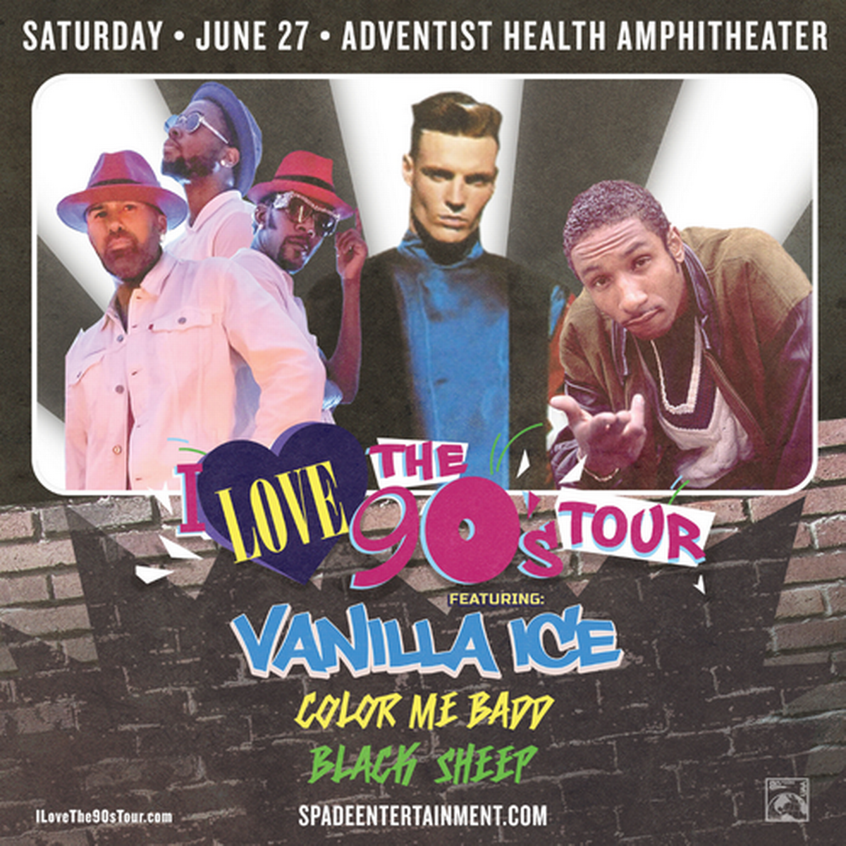I LOVE THE 90'S TOUR - Vanilla Ice, Colour Me Badd & Black Sheep